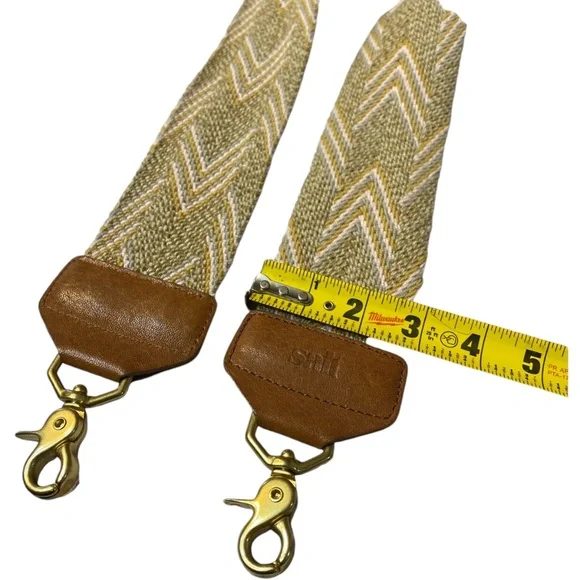 SALT Classic Chevron Patterned Woven Leather Strap Bag Purse  display picture 1